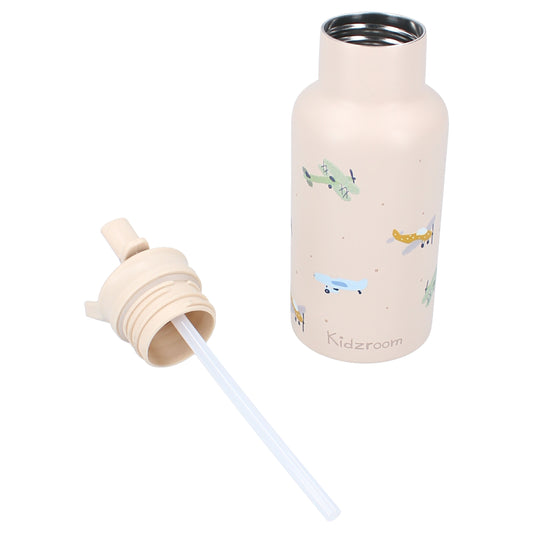 Kidzroom | Thermische drinkfles - Small Talk Vliegtuigen 350ml