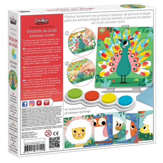 Créa Lign | Vingerverven 'kleurrijke dieren'