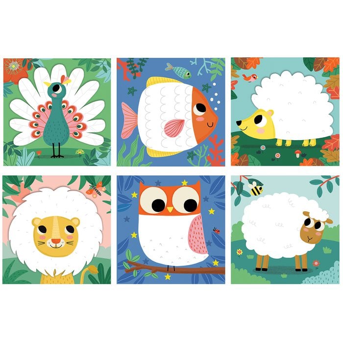 Créa Lign | Vingerverven 'kleurrijke dieren'