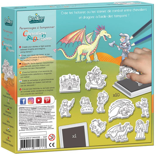 Créa Lign | Stempels 'Ridders en draken' 10 stuks