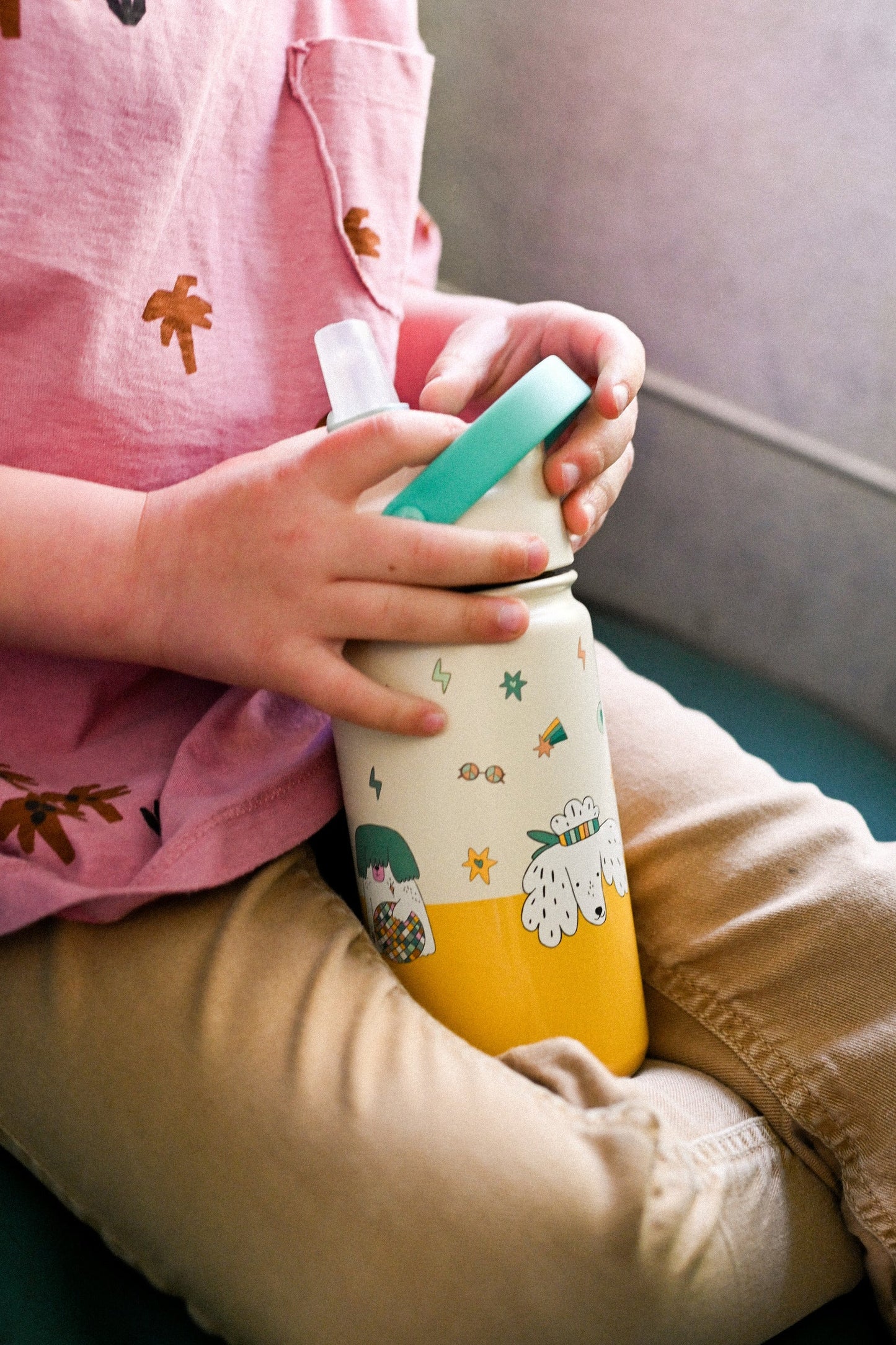 The Cotton Cloud | Thermische drinkfles Funky Dogs