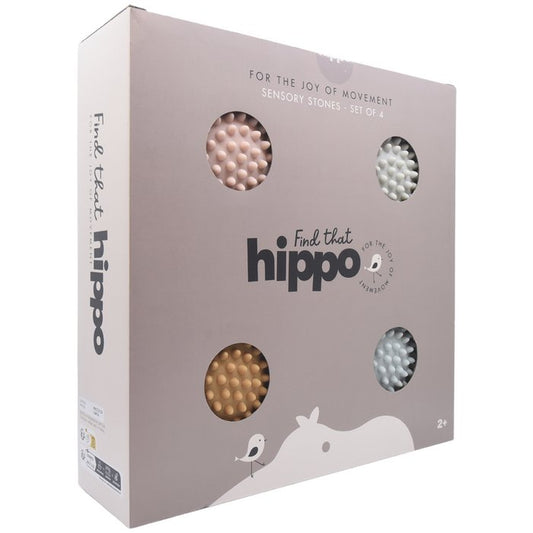 Find That Hippo | Set Van 4 Sensory Stones - Sunrise