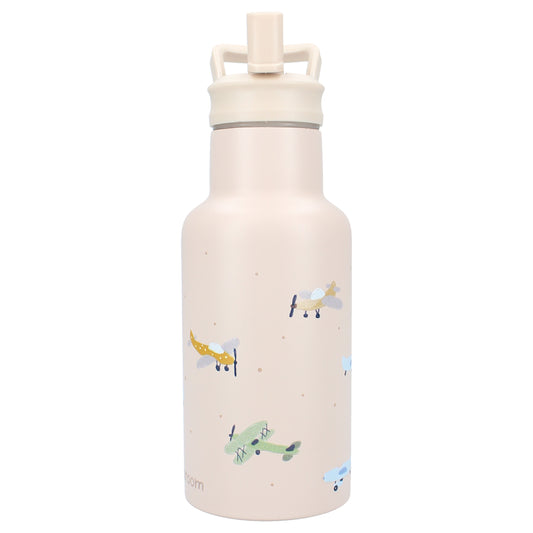 Kidzroom | Thermische drinkfles - Small Talk Vliegtuigen 350ml