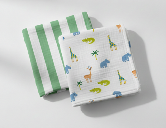 The Cotton Cloud | Tetradoeken Croc Rock 60x60cm - 2 stuks