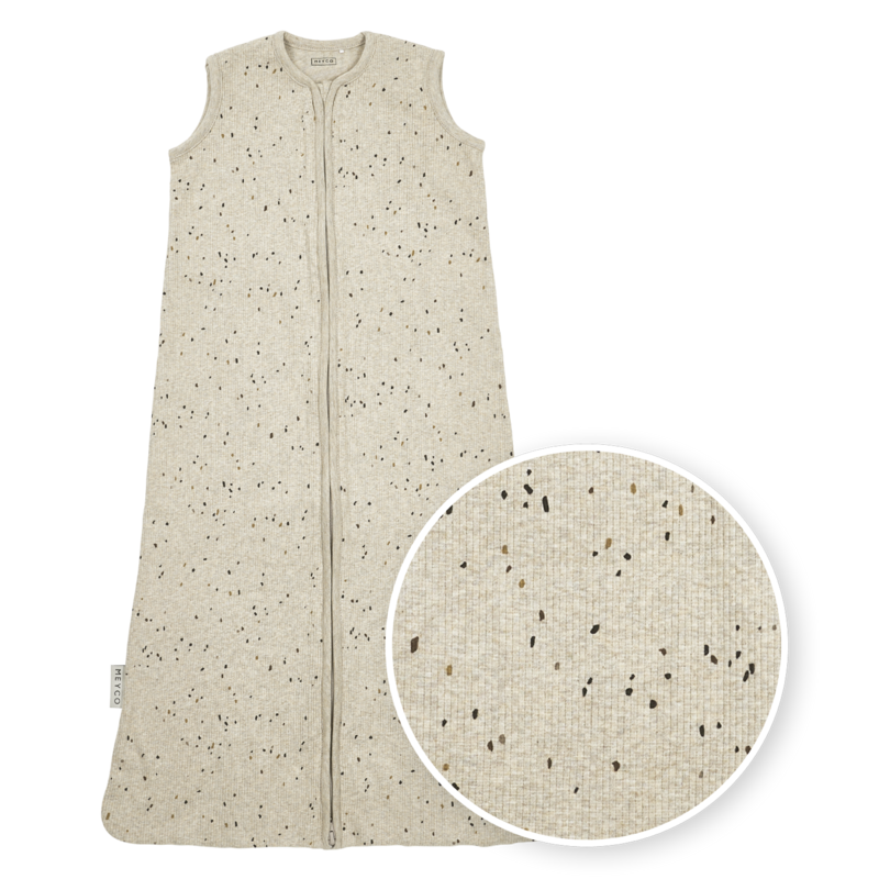 Meyco | Slaapzak ongevoerd Rib Mini spot Sand Melange TOG 0.3 - 70-90-110cm