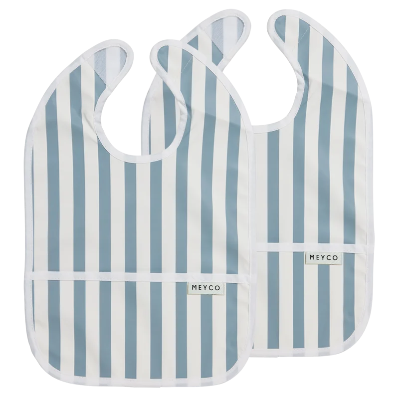 Meyco | Slab met opvangbak Stripe Jeans Blue (2 stuks)