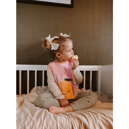 The Cotton Cloud |Badstof slabbetje Mandy Mandarijn