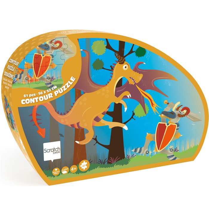 Scratch | Puzzel Draak (4+) 61 stukken