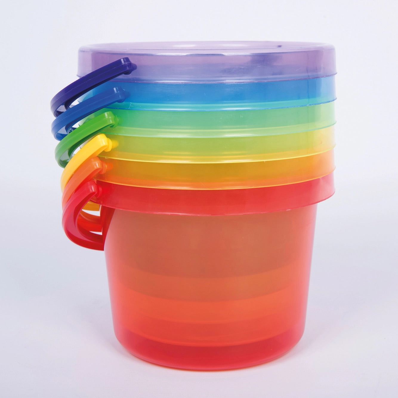 Tickit | Doorschijnende Kleuren emmers (6stuks)