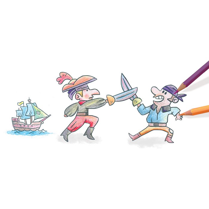 Créa Lign | Stempels 'Piraten' 10 stuks