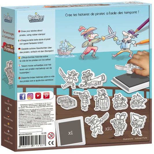 Créa Lign | Stempels 'Piraten' 10 stuks