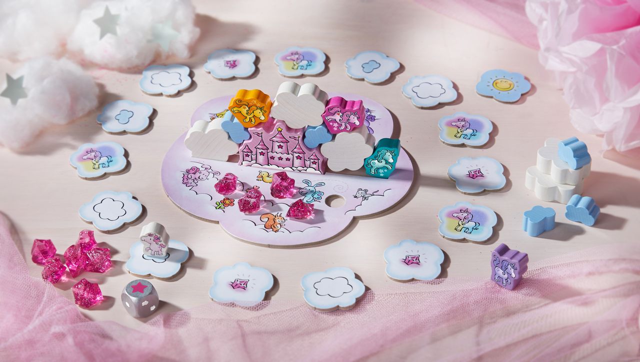 Haba | Eenhoorn Flonkerglas - Stapelwolken (4+)