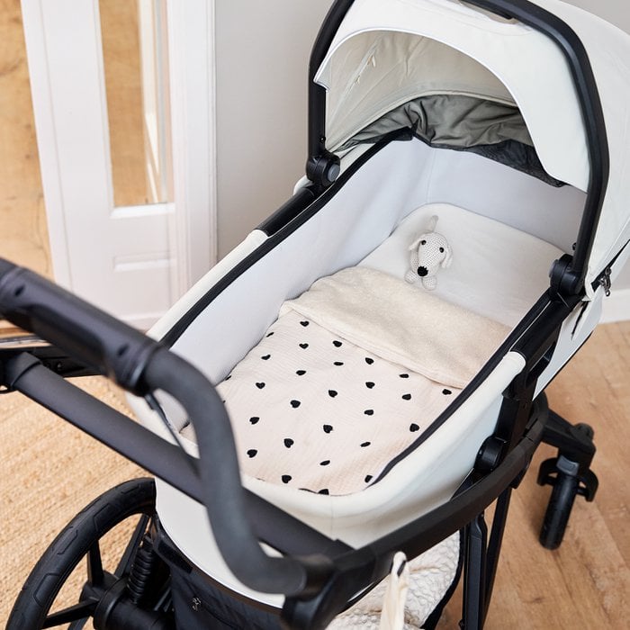 Meyco | Deken met badstof 'Sweet Heart Sand' 75x100cm