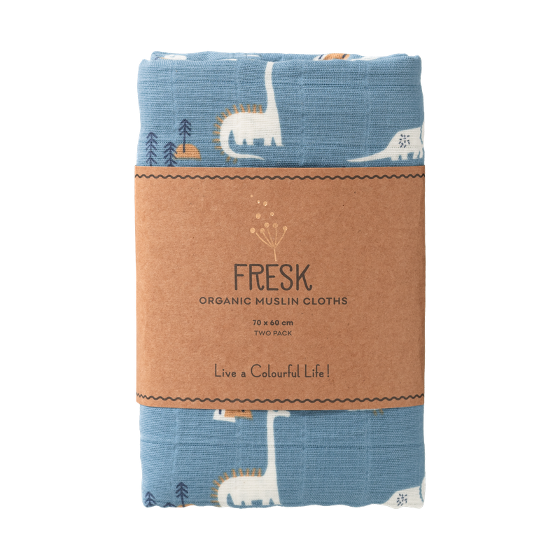 Fresk Hydrofiele Doek 70x60cm - 2stuks | Dino