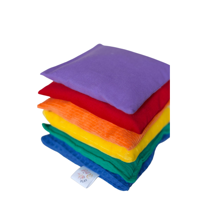 Pit & Play| Regenboog Pittenzakjes Set 6 'Original'