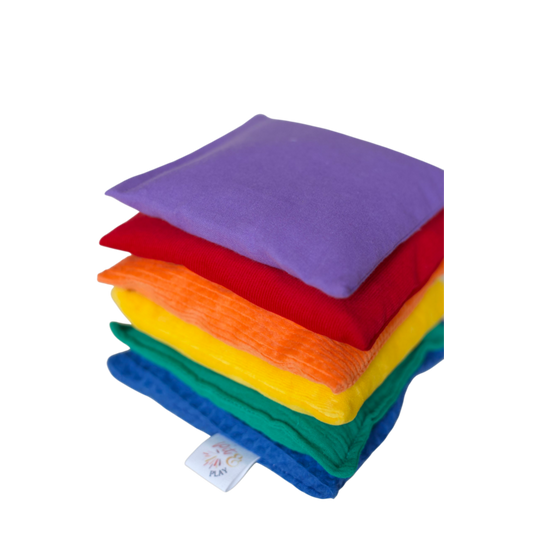 Pit & Play| Regenboog Pittenzakjes Set 6 'Original'