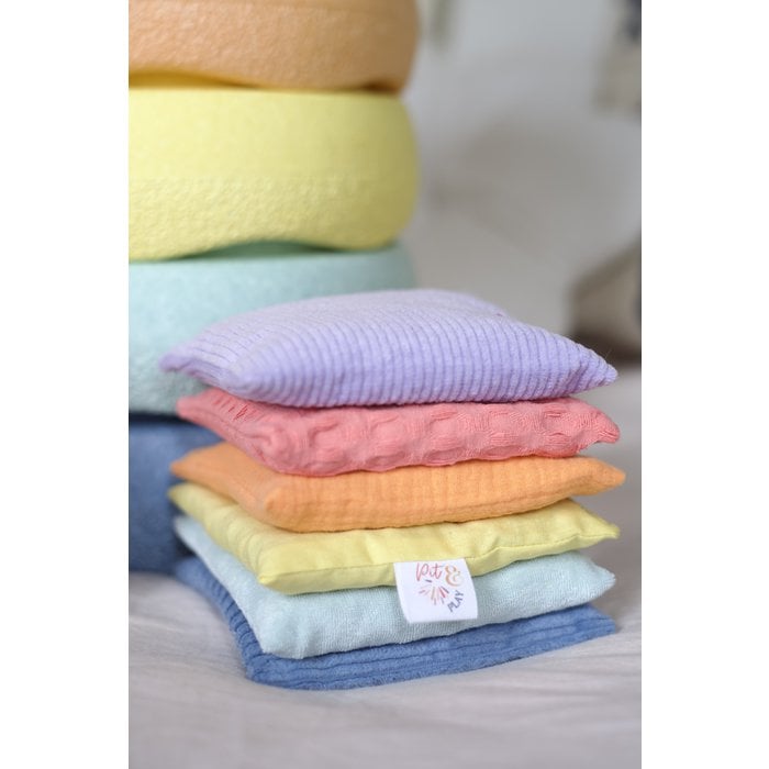 Pit & Play| Regenboog Pittenzakjes Set 6 'Pastel'