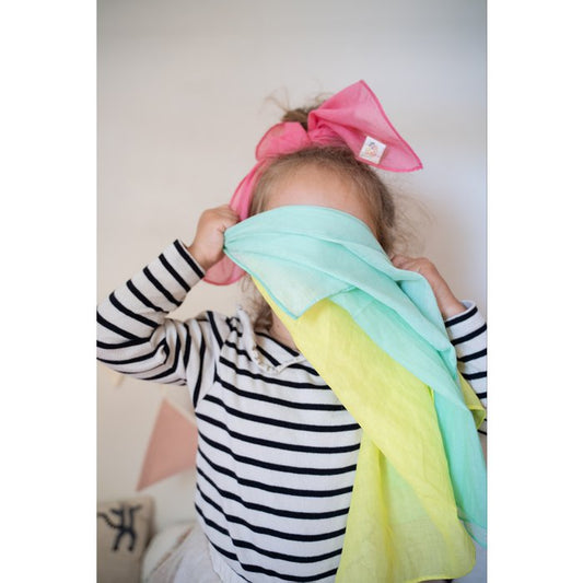 Pit & Play | Regenboog Set 6 Speeldoeken 48x48cm 'Pastel'