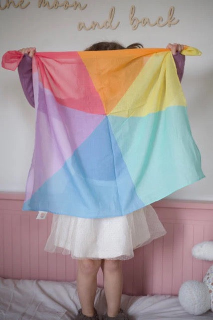 Pit & Play | Colorblock speeldoek 48x48cm 'Pastel'