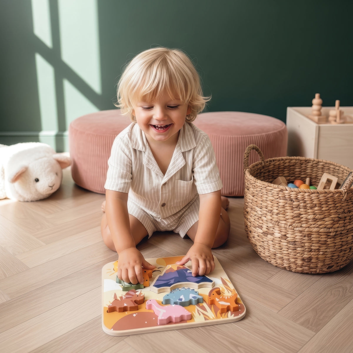 Speedy Monkey | Houten puzzel Dino (+12mnd)