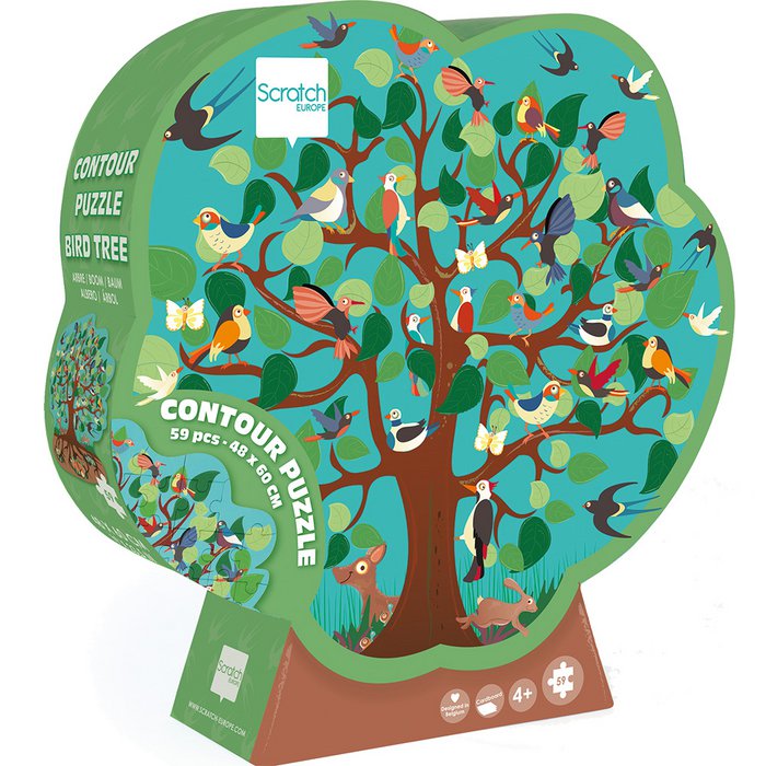 Scratch Europe | Puzzel 'Vogelboom' 4+ 59 stukken