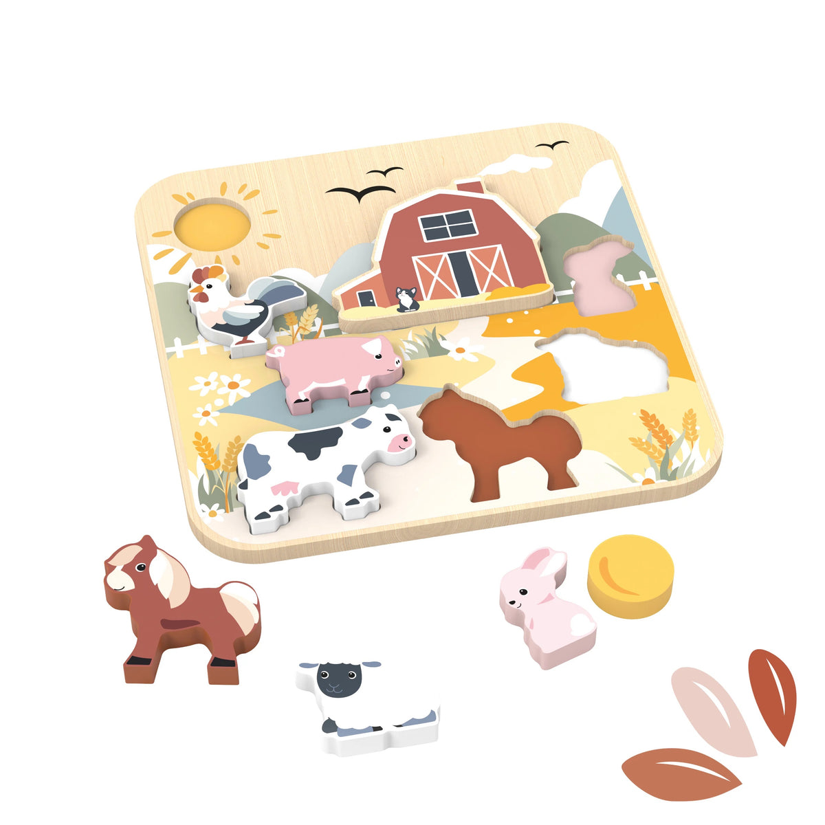 Speedy Monkey | Houten puzzel Boerderij (+12mnd)