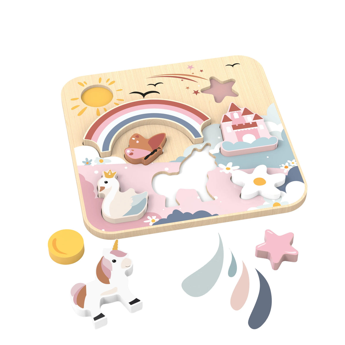 Speedy Monkey | Houten puzzel Unicorn (+12mnd)