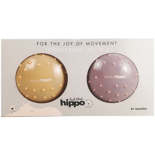 Find That Hippo | Set  Sensory Ballen - Poederroze en Oranje