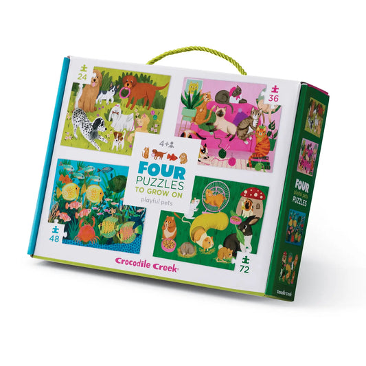 Crocodile Creek | 4 in 1 puzzel voertuigen - 24-36-48-72