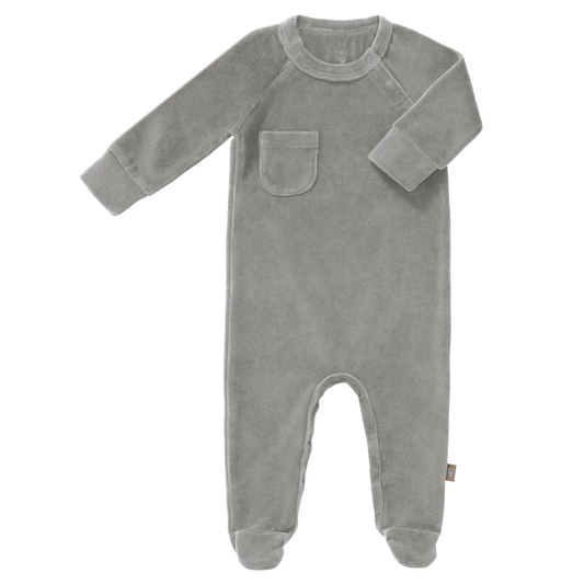 Fresk | Pyjama met voetjes, Velours - newborn