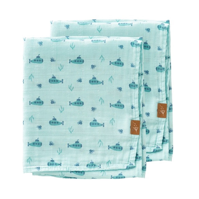 Fresk | Hydrofiele Doek 70x60cm - 2 stuks - Submarine