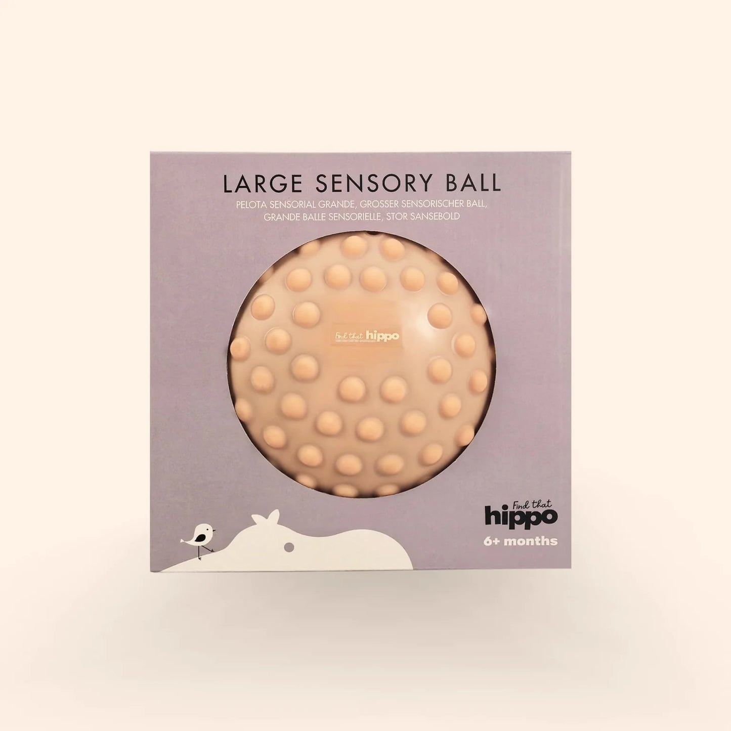 Find That Hippo | Sensorische Bal 22cm- Poederroze