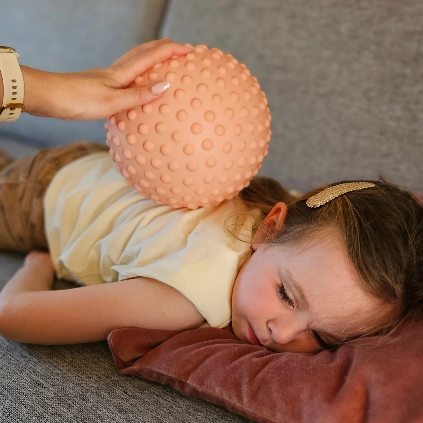Find That Hippo | Sensorische Bal 22cm- Poederroze