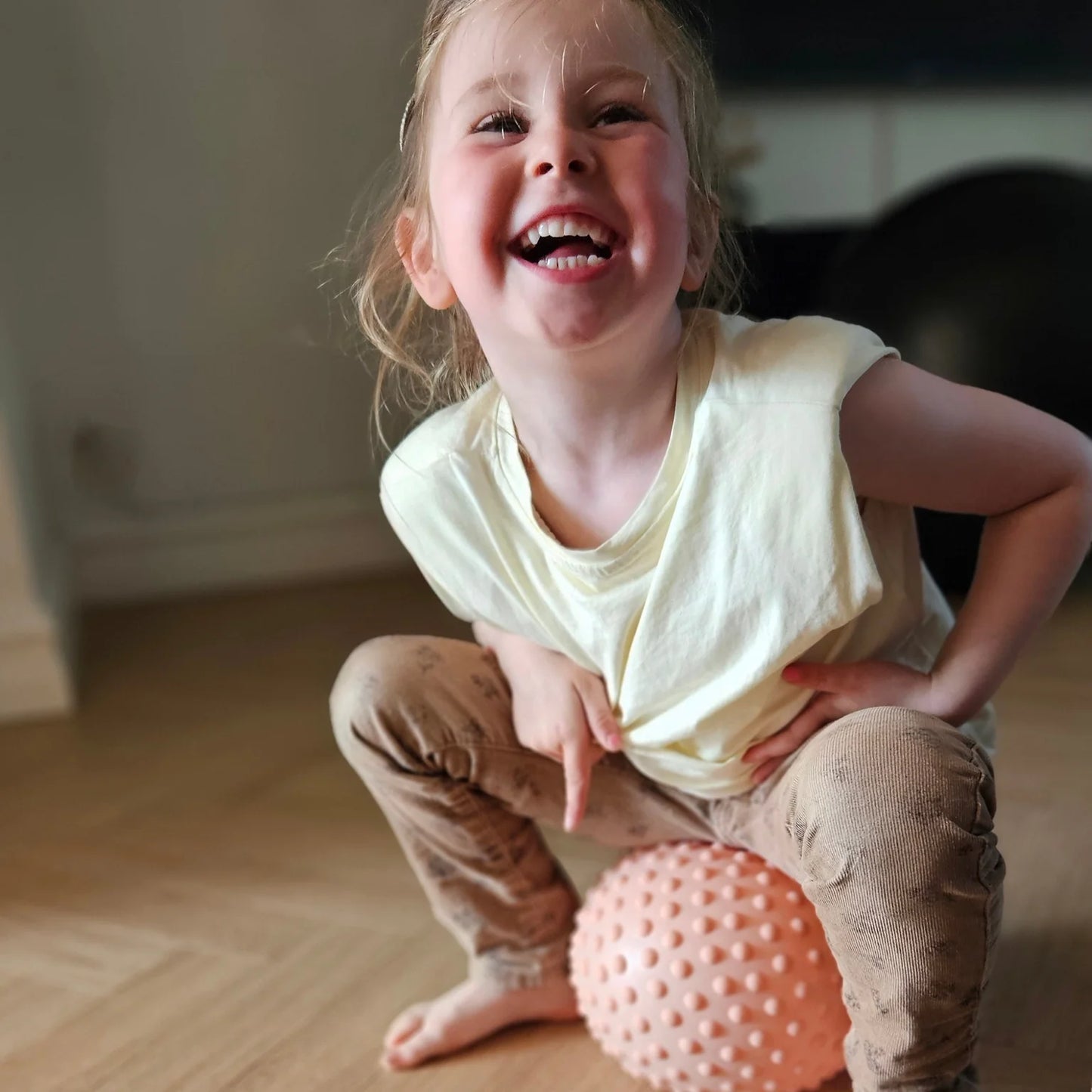 Find That Hippo | Sensorische Bal 22cm- Poederroze